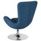 Merrick Lane Soro High-Back Egg Style Lounge Chair With 360° Swivel Metal Base